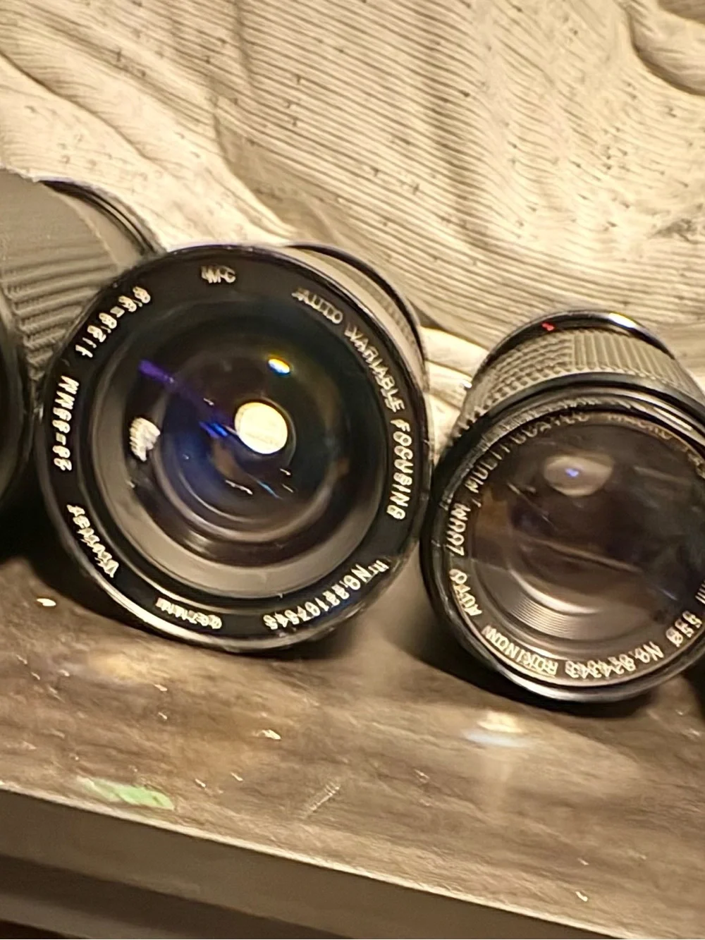 Vintage camera lenses
